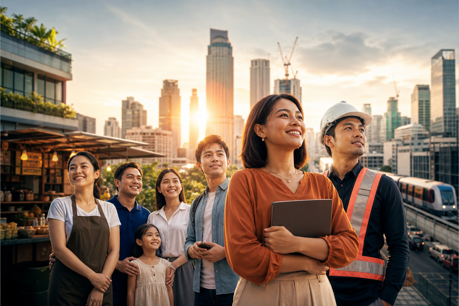 Filipinos looking toward a hopeful economic future in the Philippines